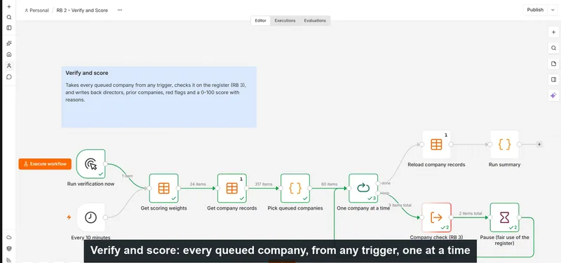 Companies House B2B Lead Trigger System, screenshot 1