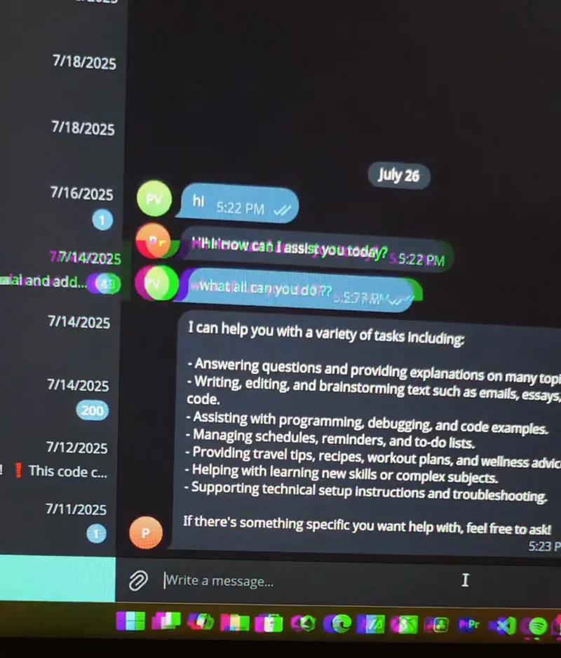 n8n Telegram AI Assistant: Text and Voice Messages with Memory, screenshot 1