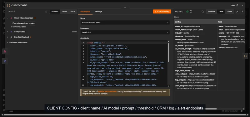 n8n White-Label Template: New Client Onboarded by Config Change, screenshot 1